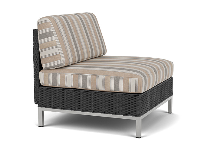 Lloyd Flanders™ Elements Armless Lounge Chair with Loom - Charcoal