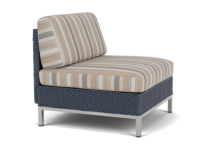 Lloyd Flanders™ Elements Armless Lounge Chair with Loom - Denim Blue