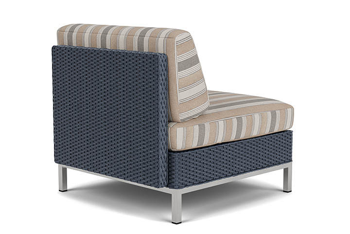 Lloyd Flanders™ Elements Armless Lounge Chair with Loom - Denim Blue