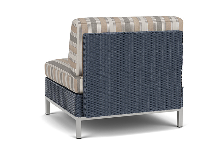 Lloyd Flanders™ Elements Armless Lounge Chair with Loom - Denim Blue