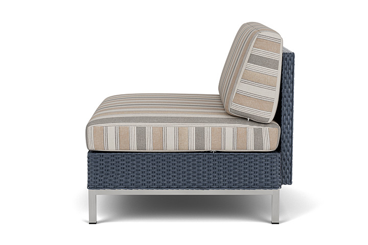 Lloyd Flanders™ Elements Armless Lounge Chair with Loom - Denim Blue