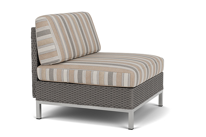 Lloyd Flanders™ Elements Armless Lounge Chair with Loom - Pewter