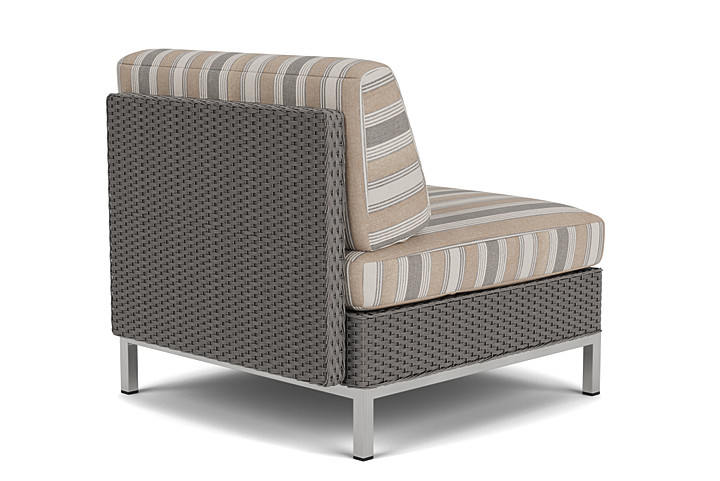 Lloyd Flanders™ Elements Armless Lounge Chair with Loom - Pewter