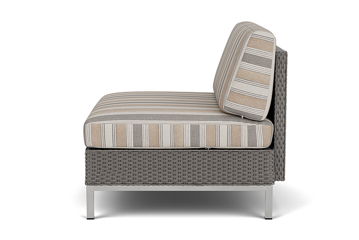 Lloyd Flanders™ Elements Armless Lounge Chair with Loom - Pewter