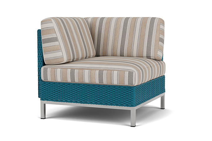 Lloyd Flanders™ Elements Corner Sectional with Loom Back - Peacock