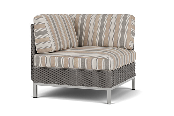 Lloyd Flanders™ Elements Corner Sectional with Loom Back - Pewter