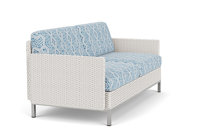 Lloyd Flanders™ Elements Settee with Loom Arms and Back - White