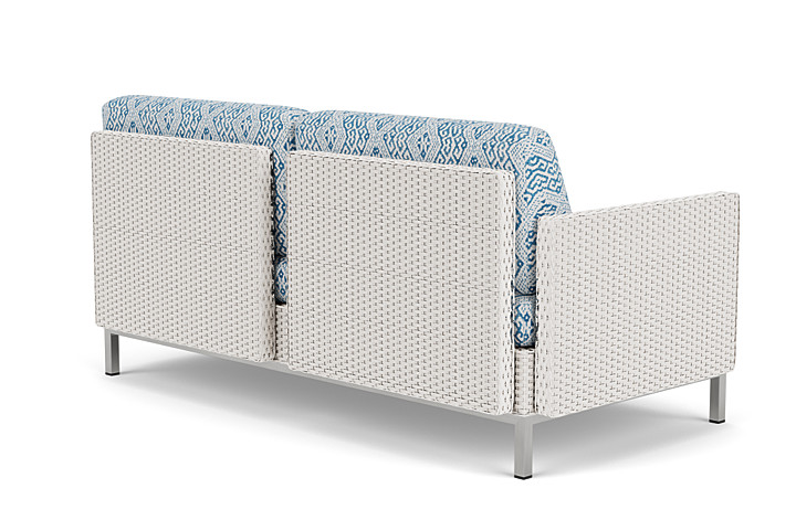 Lloyd Flanders™ Elements Settee with Loom Arms and Back - White