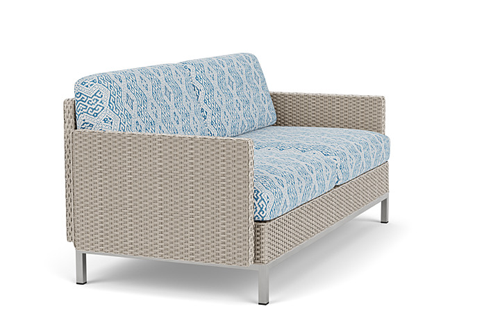 Lloyd Flanders™ Elements Settee with Loom Arms and Back - Linen