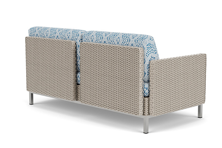 Lloyd Flanders™ Elements Settee with Loom Arms and Back - Linen