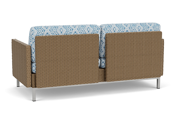 Lloyd Flanders™ Elements Settee with Loom Arms and Back - Fawn