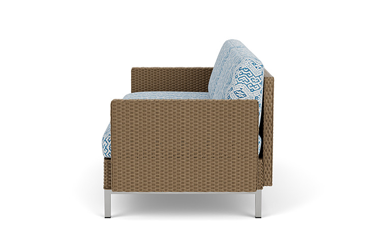 Lloyd Flanders™ Elements Settee with Loom Arms and Back - Fawn