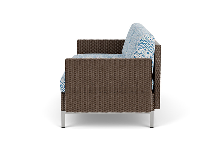 Lloyd Flanders™ Elements Settee with Loom Arms and Back - Bark