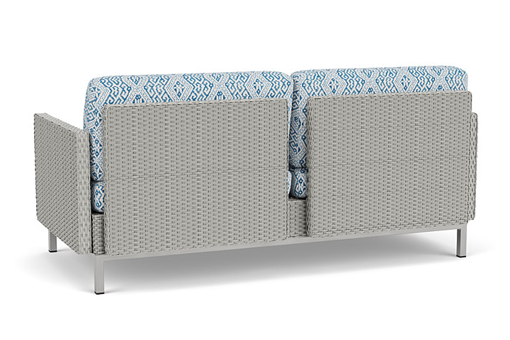 Lloyd Flanders™ Elements Settee with Loom Arms and Back - Platinum