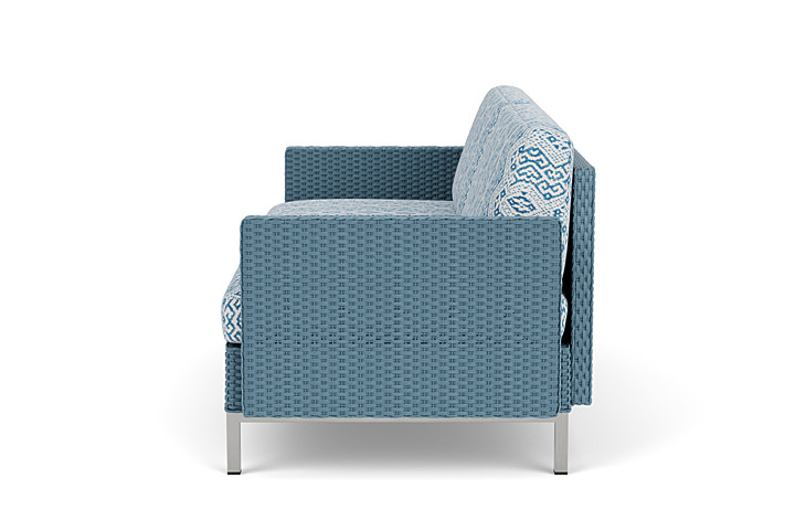 Lloyd Flanders™ Elements Settee with Loom Arms and Back - Stillwater