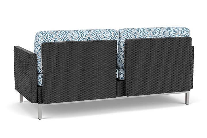 Lloyd Flanders™ Elements Settee with Loom Arms and Back - Charcoal