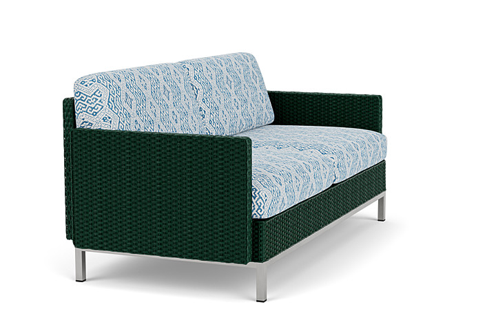 Lloyd Flanders™ Elements Settee with Loom Arms and Back - Woodland