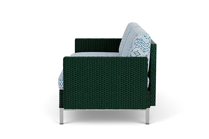 Lloyd Flanders™ Elements Settee with Loom Arms and Back - Woodland