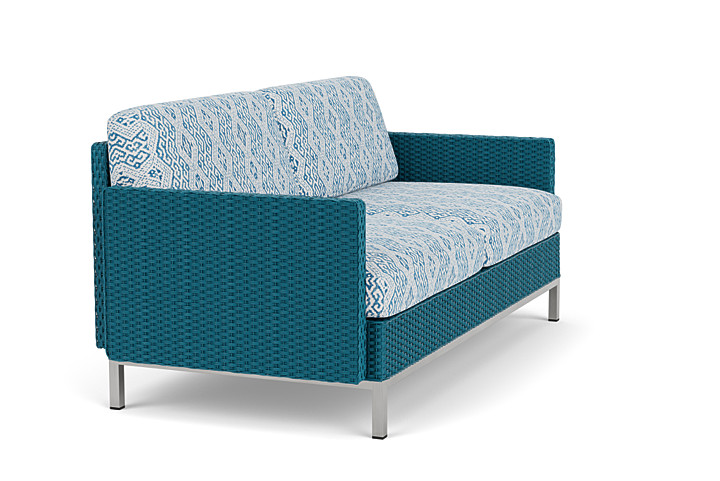 Lloyd Flanders™ Elements Settee with Loom Arms and Back - Peacock