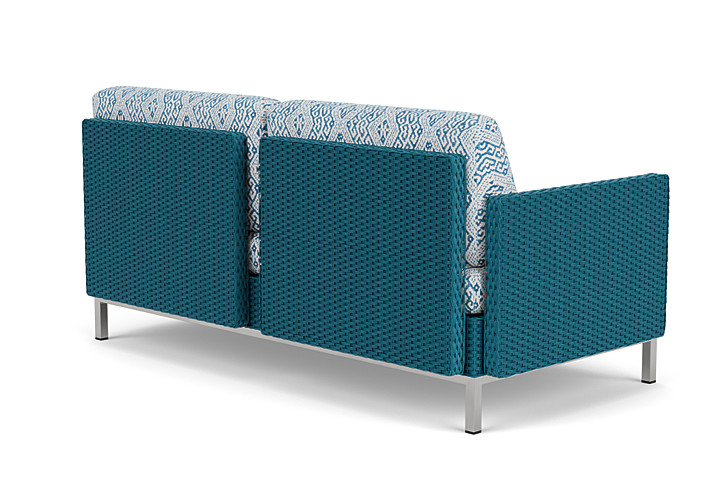 Lloyd Flanders™ Elements Settee with Loom Arms and Back - Peacock