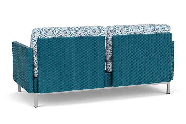 Lloyd Flanders™ Elements Settee with Loom Arms and Back - Peacock