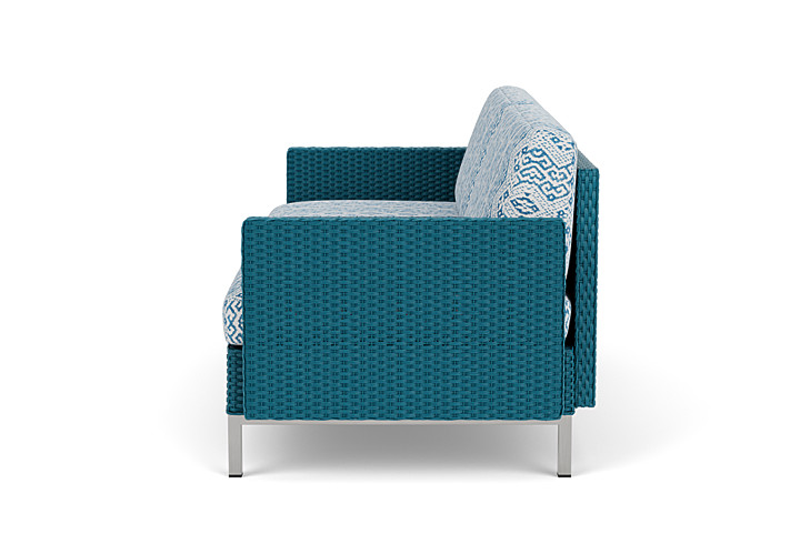 Lloyd Flanders™ Elements Settee with Loom Arms and Back - Peacock