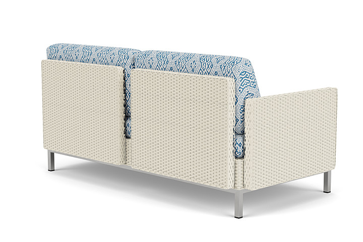 Lloyd Flanders™ Elements Settee with Loom Arms and Back - Ivory