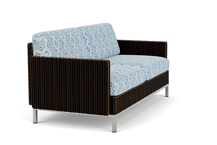 Lloyd Flanders™ Elements Settee with Loom Arms and Back - Mink