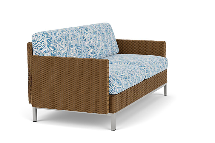 Lloyd Flanders™ Elements Settee with Loom Arms and Back - Hickory