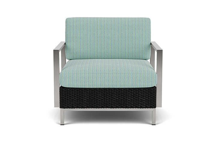 Lloyd Flanders - Elements Lounge Chair with Stainless Steel Arms and Back