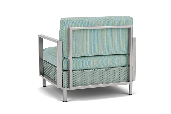 Lloyd Flanders™ Elements Lounge Chair with Stainless Steel Arms and Back - Sea Glass