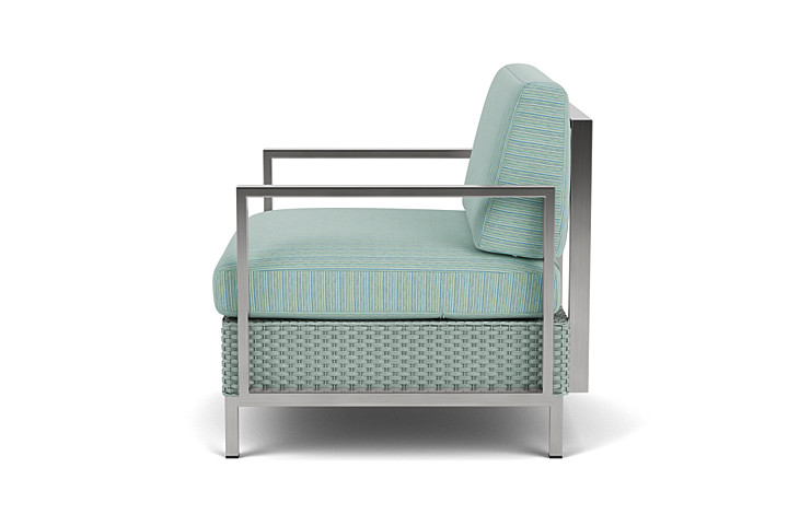 Lloyd Flanders™ Elements Lounge Chair with Stainless Steel Arms and Back - Sea Glass