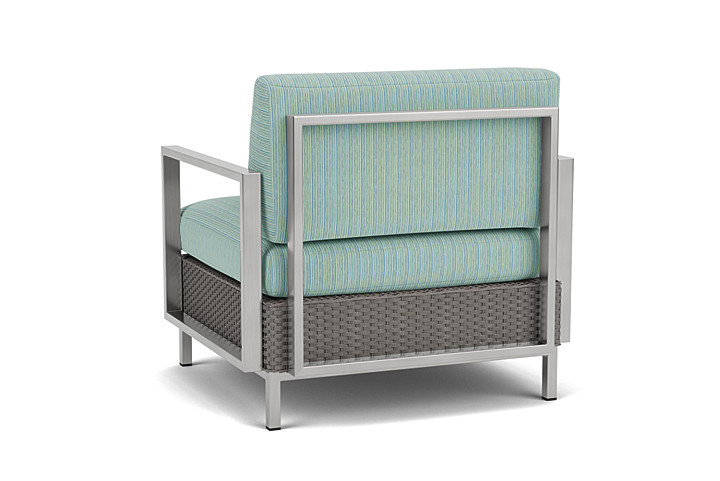 Lloyd Flanders™ Elements Lounge Chair with Stainless Steel Arms and Back - Pewter