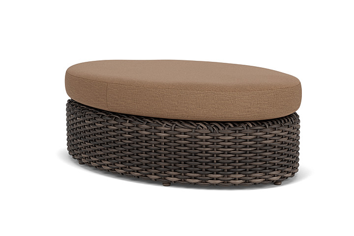 Lloyd Flanders™ Largo Oval Ottoman - Canvas Natural