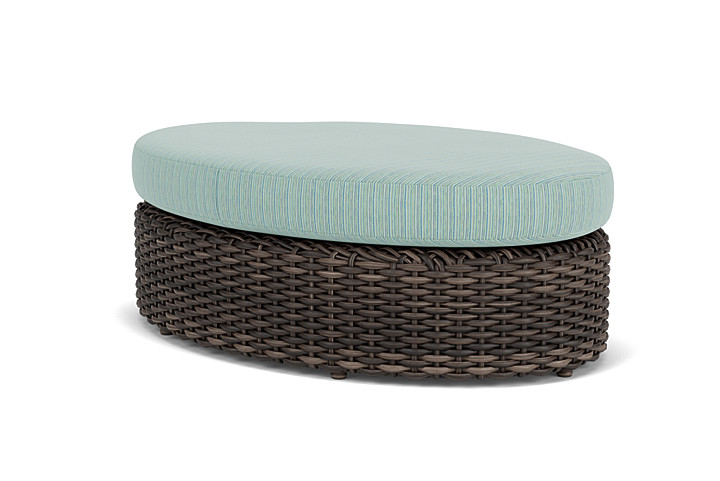 Lloyd Flanders™ Largo Oval Ottoman - Unearth Dew