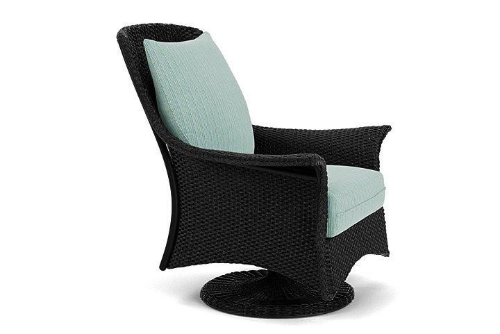 Lloyd Flanders™ Mandalay Swivel Rocker Lounge Chair - Ebony