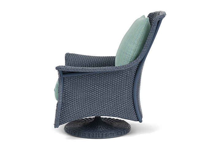 Lloyd Flanders™ Mandalay Swivel Rocker Lounge Chair - Denim Blue