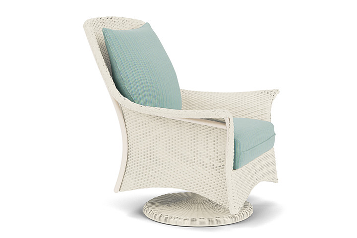 Lloyd Flanders™ Mandalay Swivel Rocker Lounge Chair - Ivory