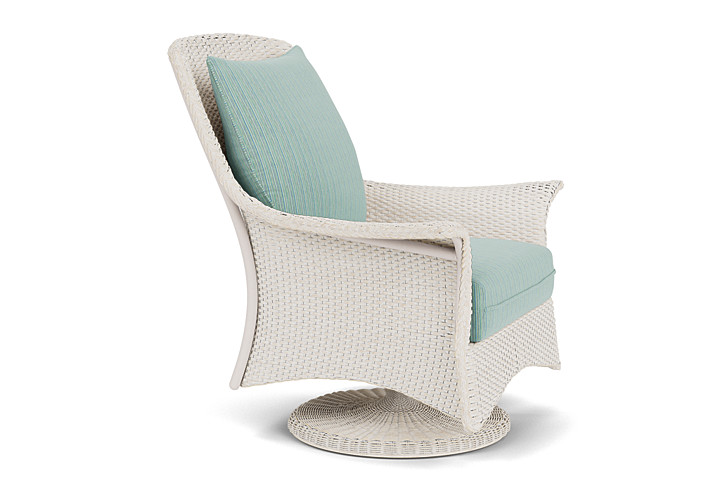 Lloyd Flanders™ Mandalay Swivel Rocker Lounge Chair - Antique White