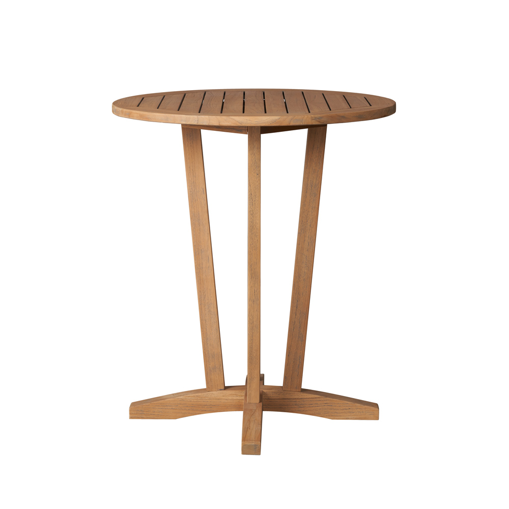 Lloyd Flanders - Teak 30" Round Bar Table