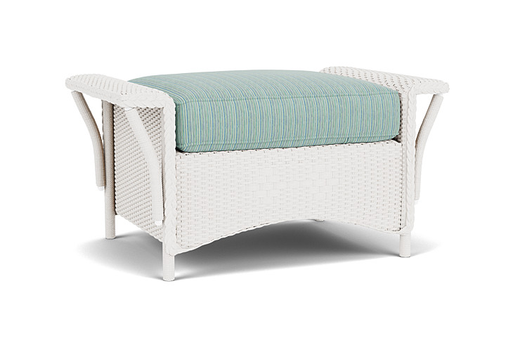 Lloyd Flanders™ Nantucket Ottoman  - White