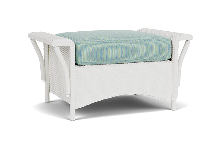 Lloyd Flanders™ Nantucket Ottoman  - Matte White