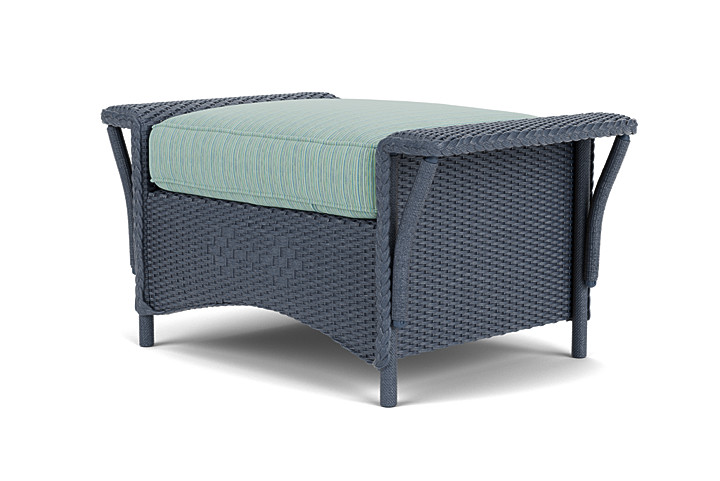 Lloyd Flanders™ Nantucket Ottoman  - Denim Blue