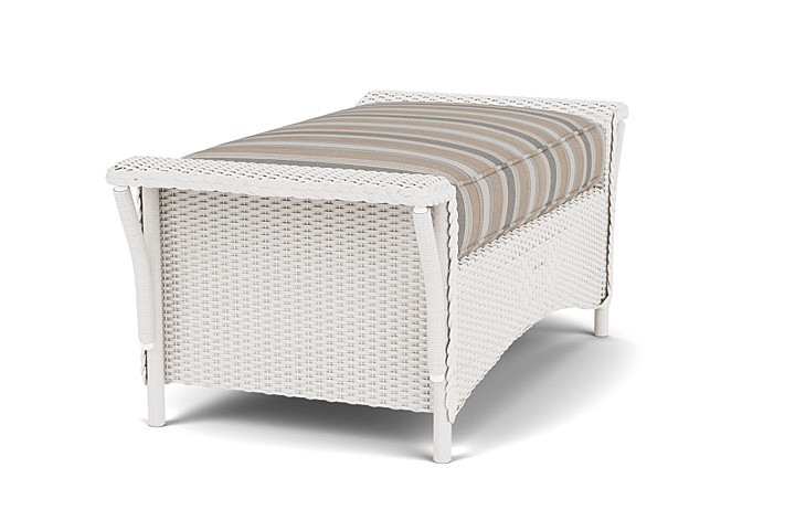 Lloyd Flanders™ Nantucket Large Ottoman - White