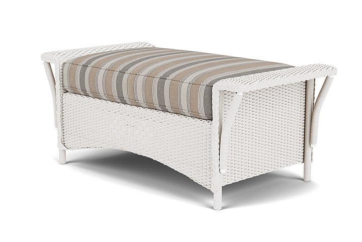 Lloyd Flanders™ Nantucket Large Ottoman - White