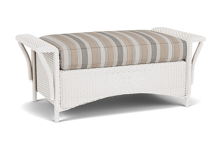 Lloyd Flanders™ Nantucket Large Ottoman - White