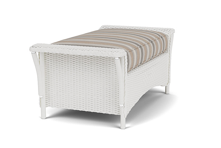 Lloyd Flanders™ Nantucket Large Ottoman - Matte White