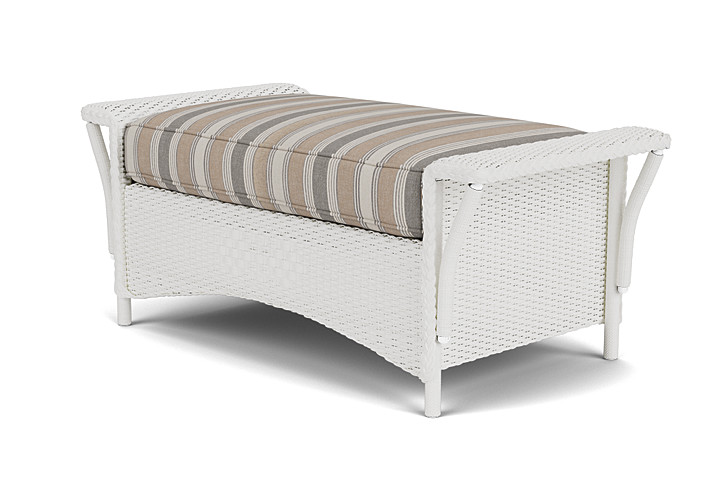 Lloyd Flanders™ Nantucket Large Ottoman - Matte White