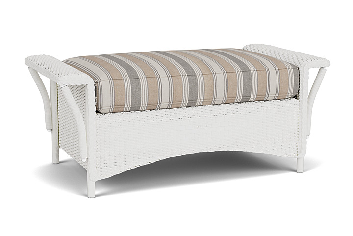 Lloyd Flanders™ Nantucket Large Ottoman - Matte White