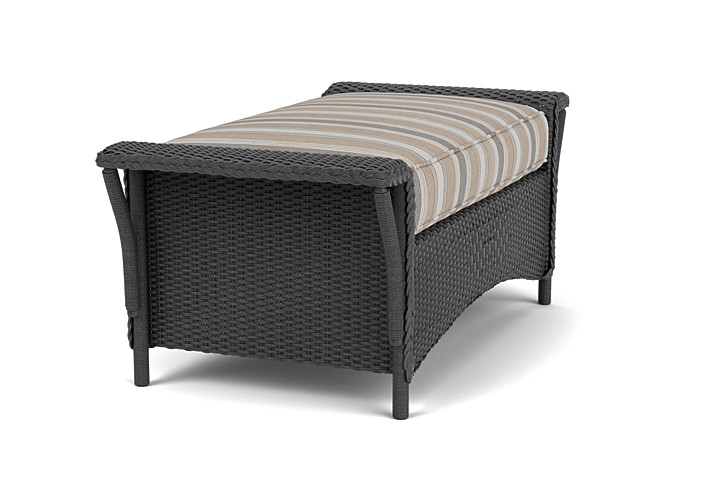 Lloyd Flanders™ Nantucket Large Ottoman - Charcoal